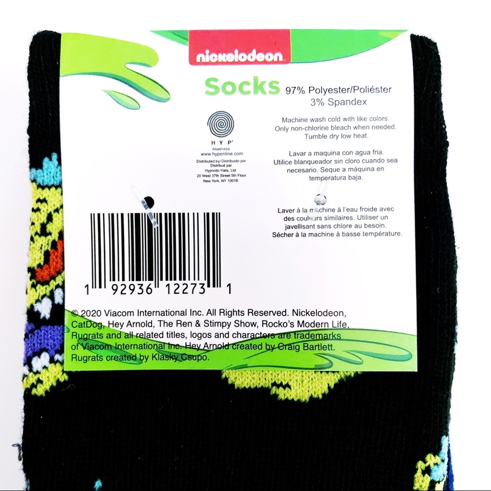 Rugrats Nickelodeon Crew Socks Tommy Chuckie Reptar Mens Womens 90s Retro Gift - Picture 6 of 6
